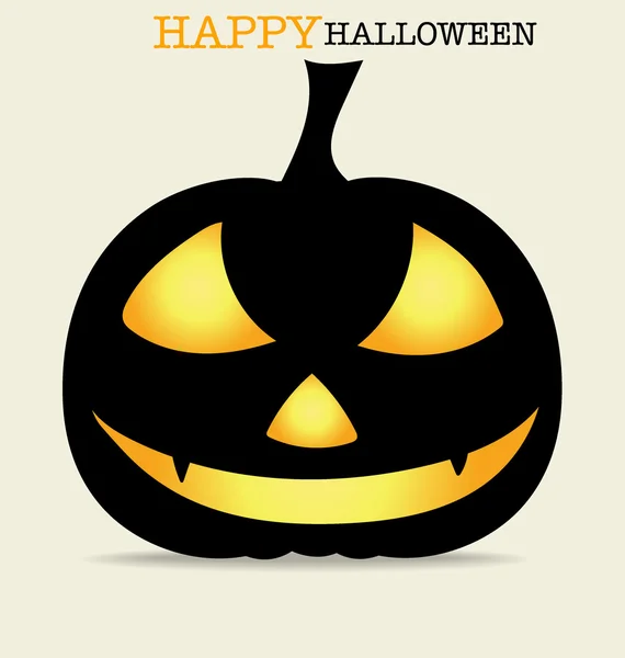 Gelukkig halloween ontwerp achtergrond met halloween pompoen. vector — Stockvector