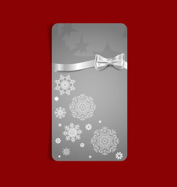 Cupón de regalo con lazos de regalo y cintas. Ilustración vectorial . — Vector de stock