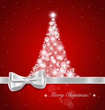 Noel ağacıyla Noel arkaplanı, vektör illüstrasyonu.