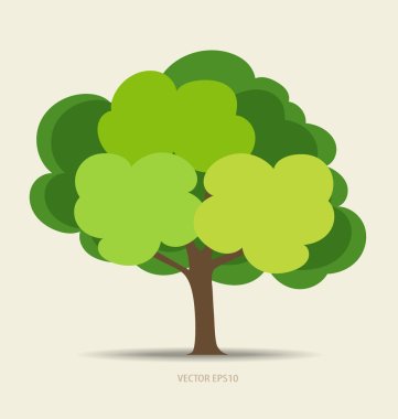 Abstract tree, vector illustration.