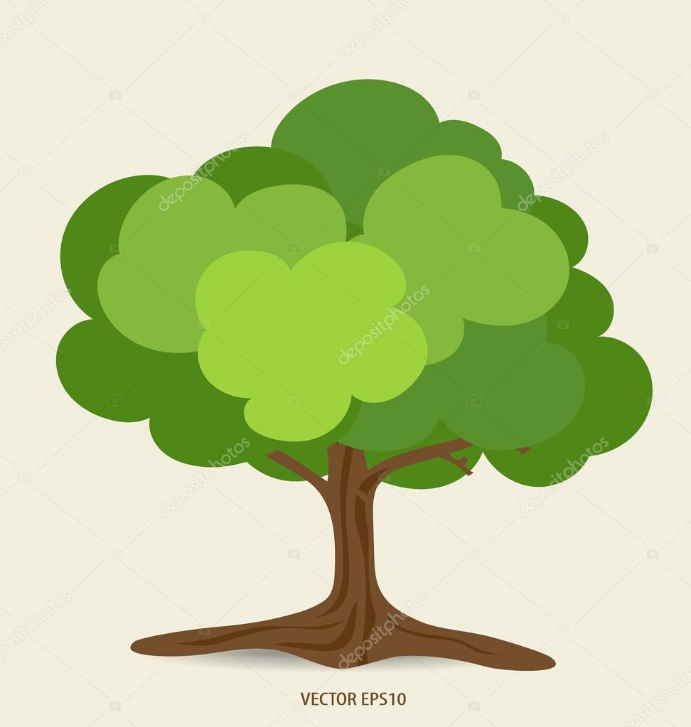 Abstract tree, vector illustration.