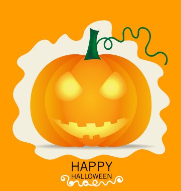 Cadılar Bayramı Balkabağı ile mutlu halloween tasarım arka plan. vektör