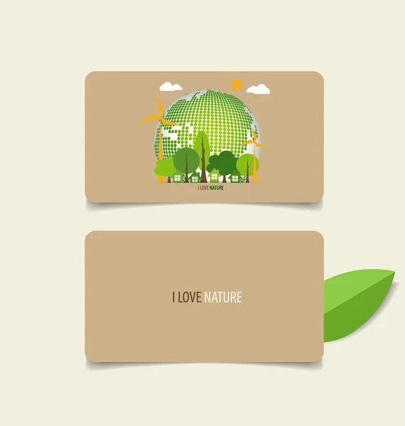 Nature banner, Eco organic labels and cards. Vector illustration — Stock Vector