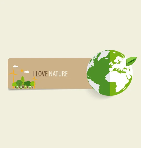 Natura transparent, papier z zielony Eco ziemi, ilustracji wektorowych. — Wektor stockowy