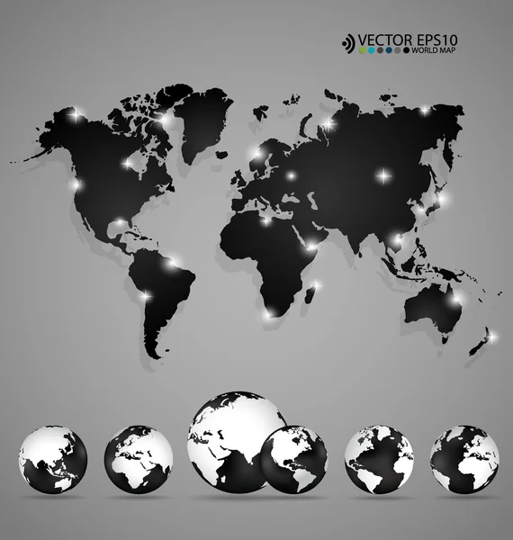 Modern world map design, vector illustration. — Stock vektor