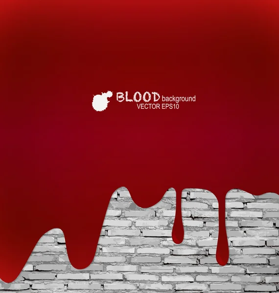Buon Halloween banner di design. Gocciolamento di sangue, sfondo di sangue — Vettoriale Stock