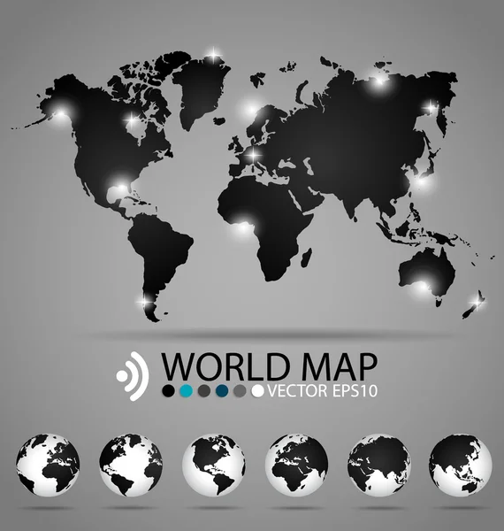 Modern world map design, vector illustration. — Stock Vector