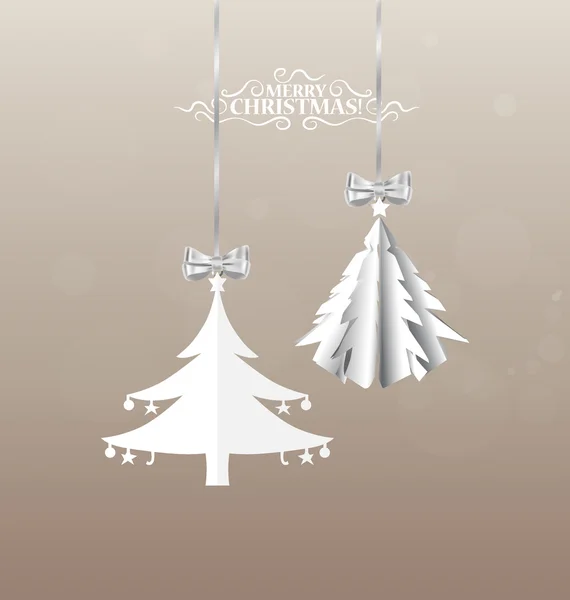 Weihnachten Hintergrund mit Weihnachtsbaum, Vektorillustration. — Stockvektor