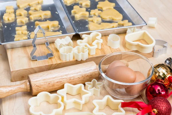 Christmas cookies preparation — Stock Photo, Image