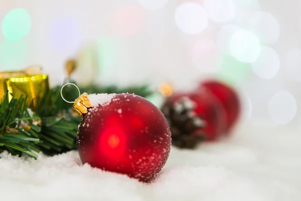 Christmas decoration with snow — Stock Photo, Image