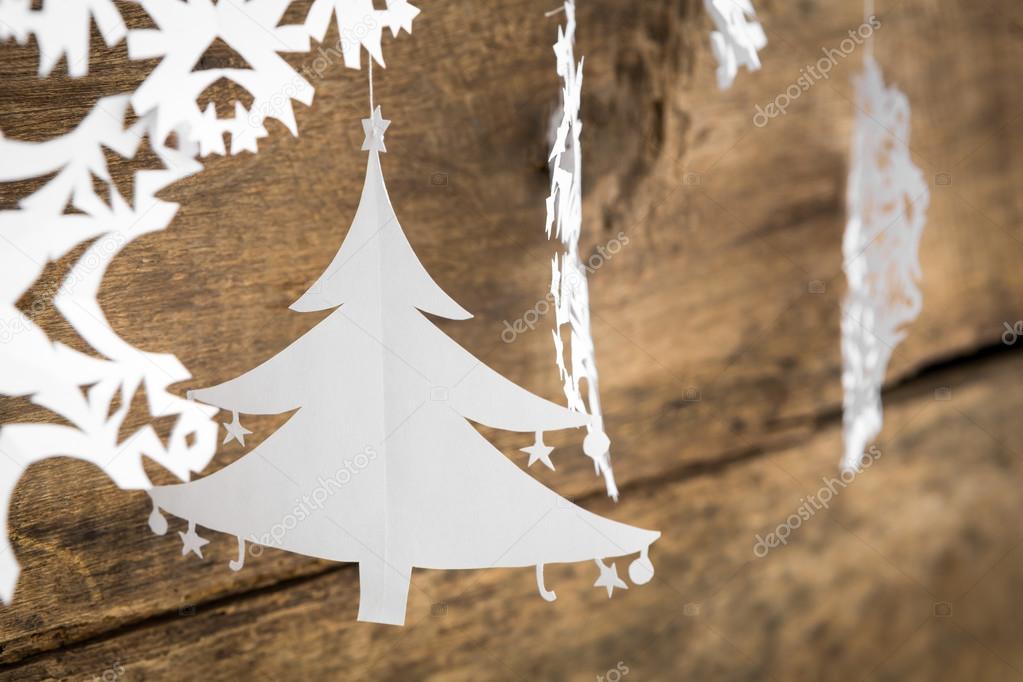 Christmas decorations snowflake ,christmas tree paper hanging ov