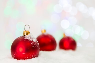 Karlı Noel süslemesi