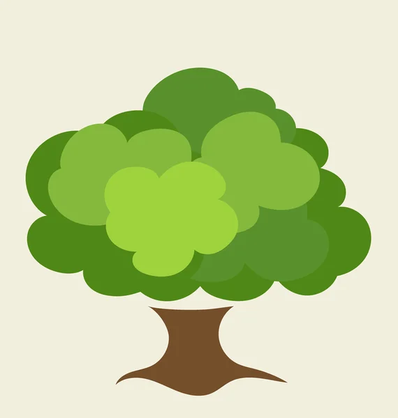 Uma árvore estilizada. Ilustração vetorial . — Vetor de Stock