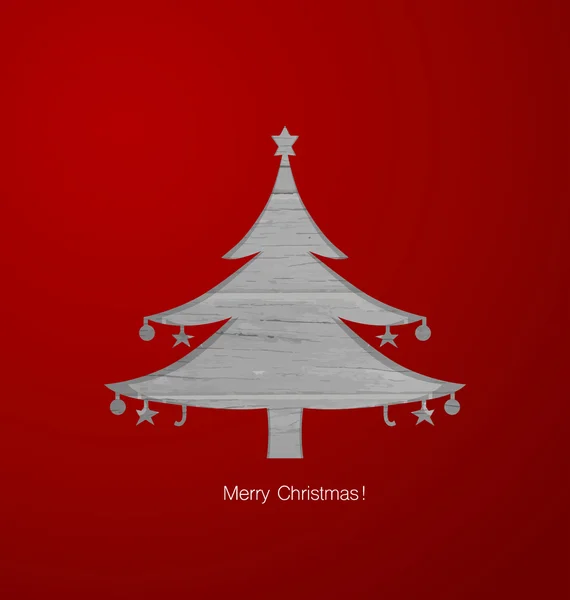 Fundo de Natal com árvore de Natal, ilustração vetorial. —  Vetores de Stock