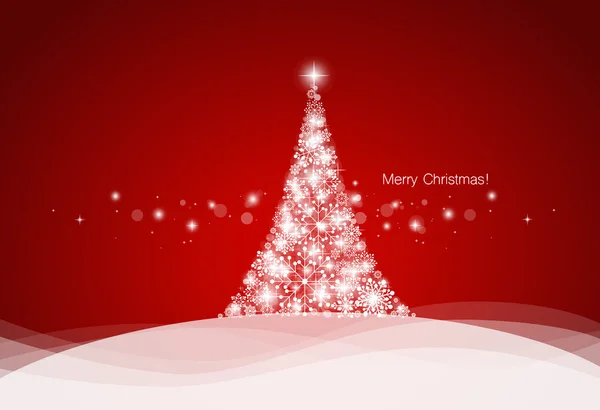 Christmas background with Christmas tree, vector illustration. — Stock Vector