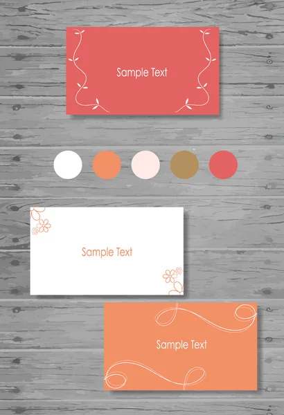 Business card template, vector illustration. — Stock Vector