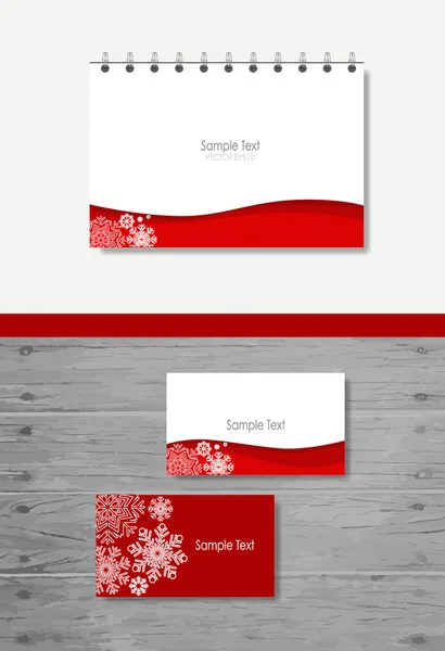 Holiday Gift cards with snowflake. Vector illustration. — Stock Vector