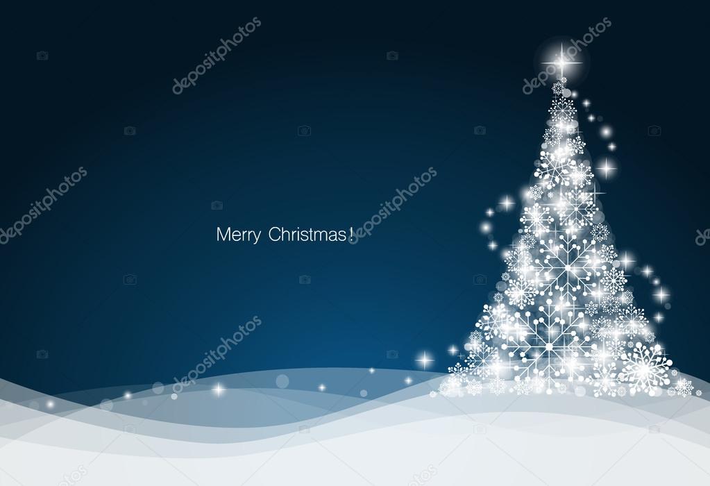 Christmas background with Christmas tree, vector illustration.