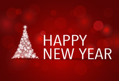 2015 mutlu yeni yıl arka plan ile Noel ağacı. Vektör illus