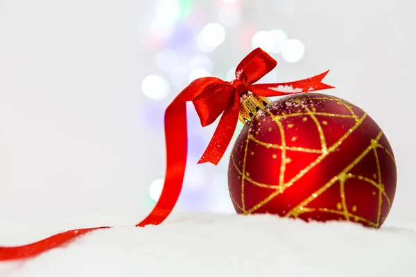 Christmas decoration with snow — Stock Photo, Image