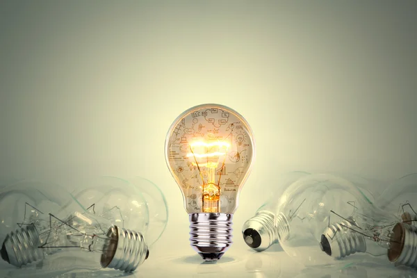 Çizim grafiği olan ampul