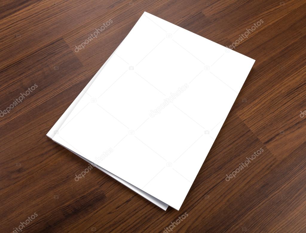 Blank catalog,brochure, magazines,book mock up on wood backgroun