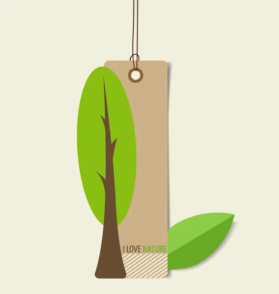 Banner de la naturaleza, etiquetas ecológicas y etiquetas. Ilustración vectorial . — Vector de stock