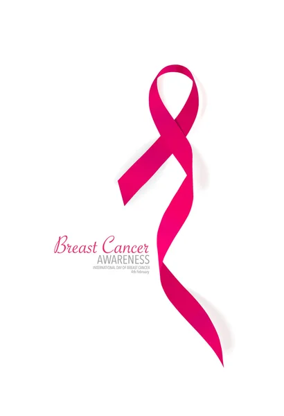 Breast cancer awareness rosa band. Vektor Illustration. — Stock vektor