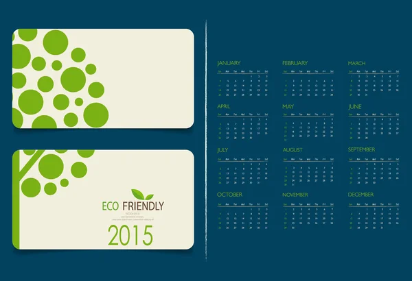 Ημερολόγιο του 2015. εικονογράφηση φορέας. — Διανυσματικό Αρχείο