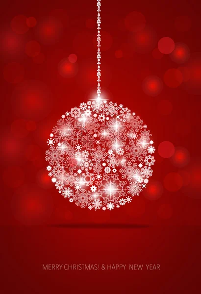 Christmas background with Christmas balls, vector illustration. — Stock Vector