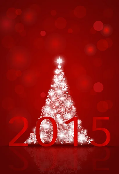 2015 Happy New Year fond avec arbre de Noël. Vecteur illus — Image vectorielle