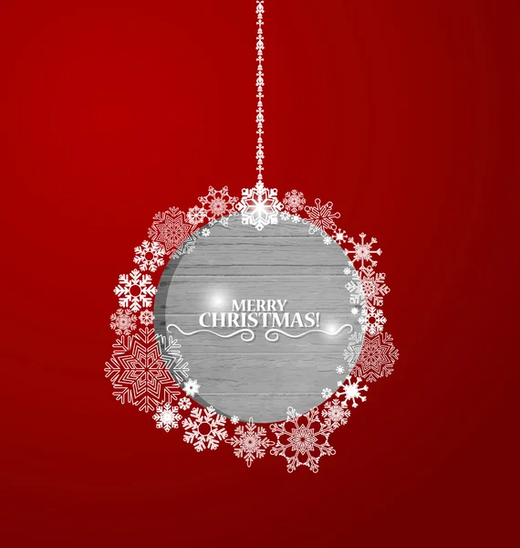 Christmas background with Christmas ball, vector illustration. — Stock Vector