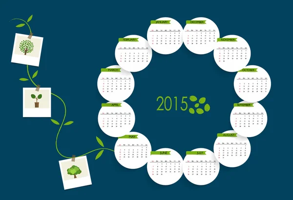 2015 kalender. vectorillustratie. — Stockvector