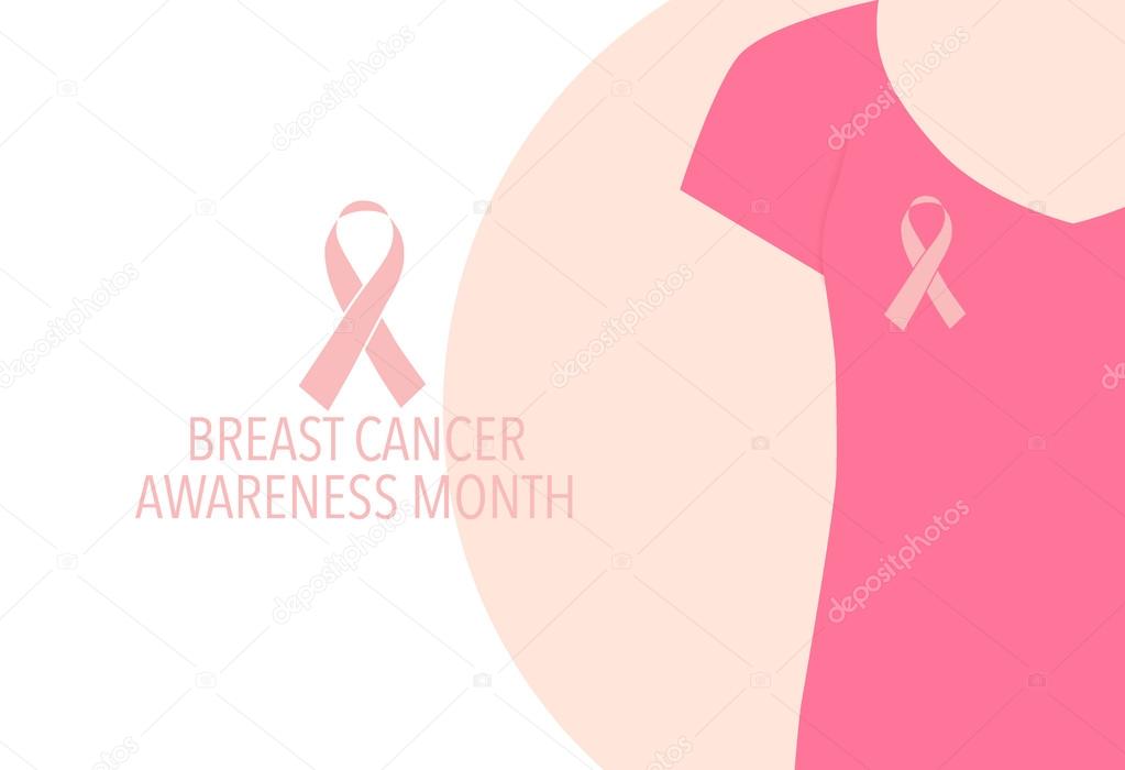 Breast Cancer Awareness cards design, women wearing ribbons for 