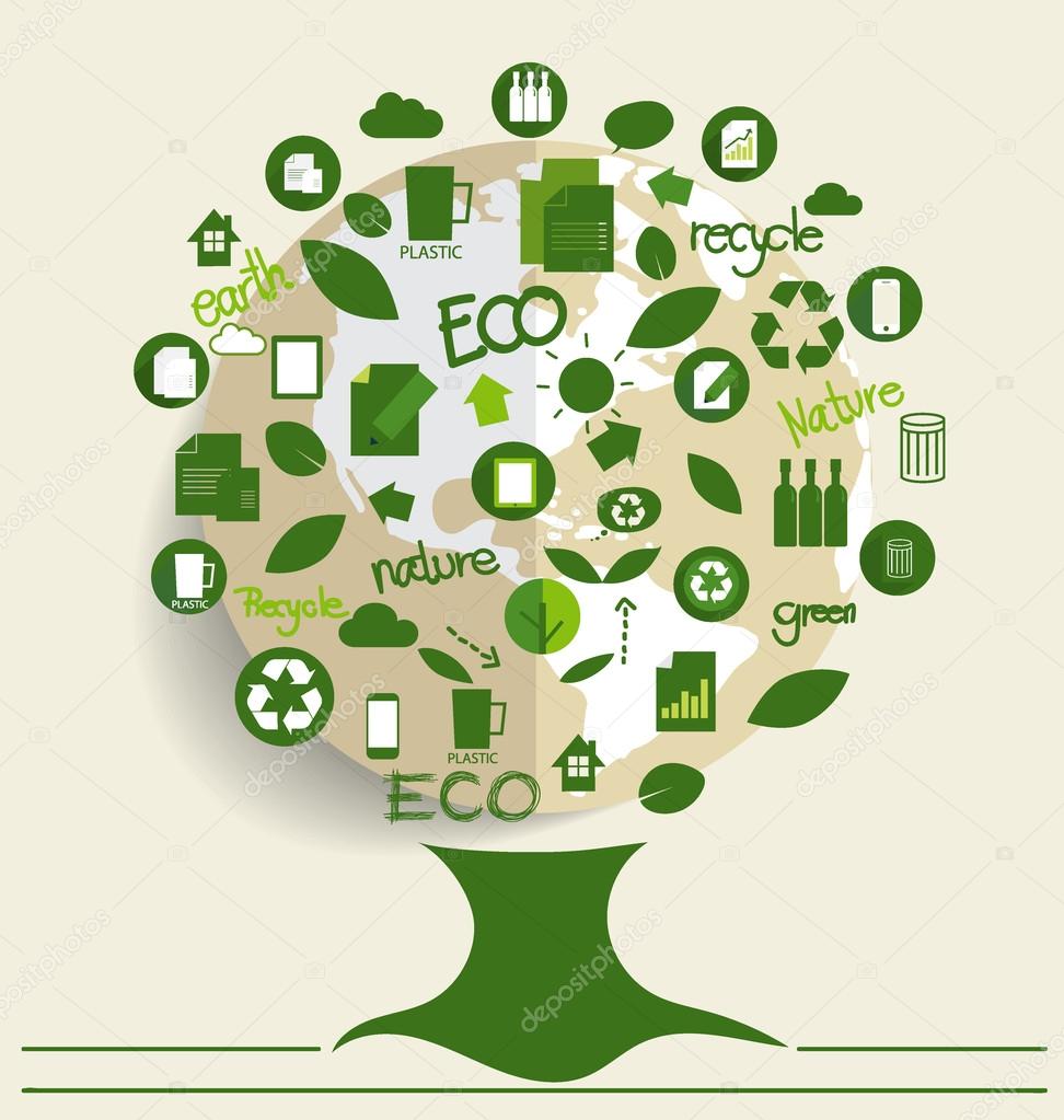 Ecology Infographics design elements. Vector illustration.