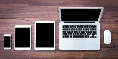 Tabletli ve akıllı telefonlu dizüstü bilgisayar