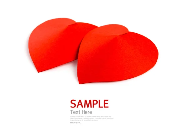 Paper heart shape symbol for Valentines day with copy space for — Stock Photo, Image
