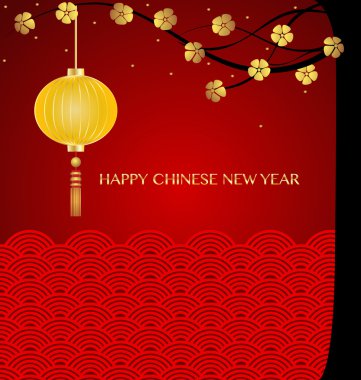 Çin yeni yılı Çin yeni yılı dekoratif YYK ile arka plan