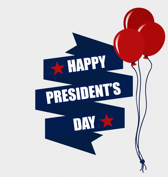 Glücklicher Tag für den Präsidenten. Präsidenten Tag Banner Illustration Design. — Stockvektor