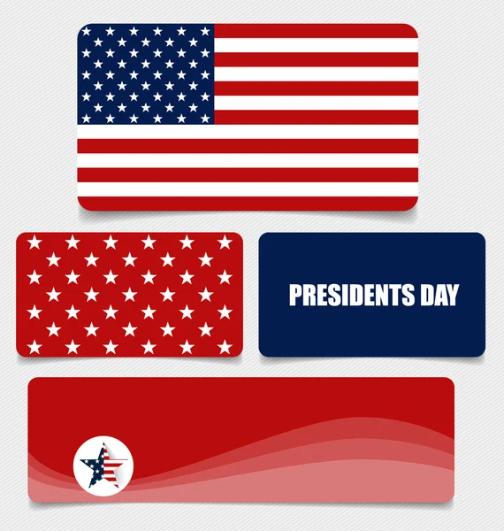 Mutlu Cumhurbaşkanlığı günü. Başkanlar Günü banner illüstrasyon tasarımı — Stok Vektör