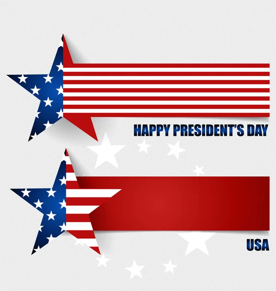 Feliz Día del Presidente. Presidentes día banner ilustración diseño — Vector de stock