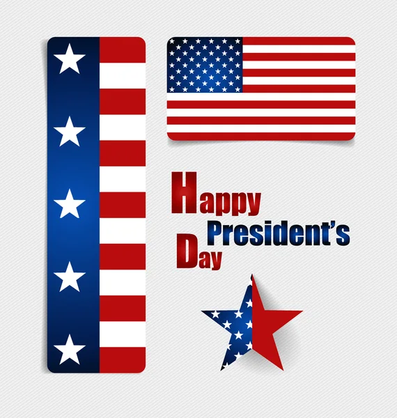 Feliz Dia dos Presidentes. Presidentes dia banner ilustração design — Vetor de Stock