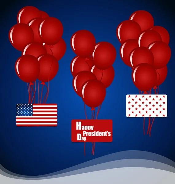 Joyeuse fête des présidents. Illustration de la bannière du jour des présidents — Image vectorielle