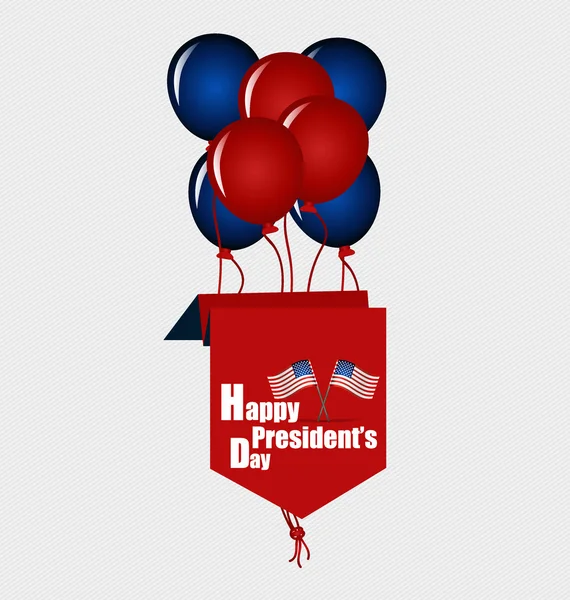 快乐的总统日。总统一天横幅插图设计 — 图库矢量图片