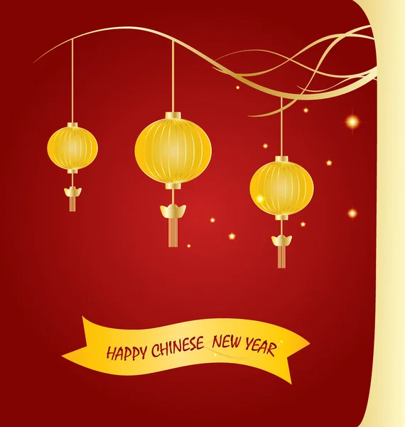 Capodanno cinese sfondo con Capodanno cinese ele decorativo — Vettoriale Stock