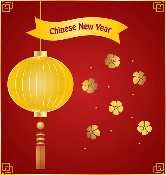 Chinese new year background with Chinese New Year decorative ele — Stock Vector