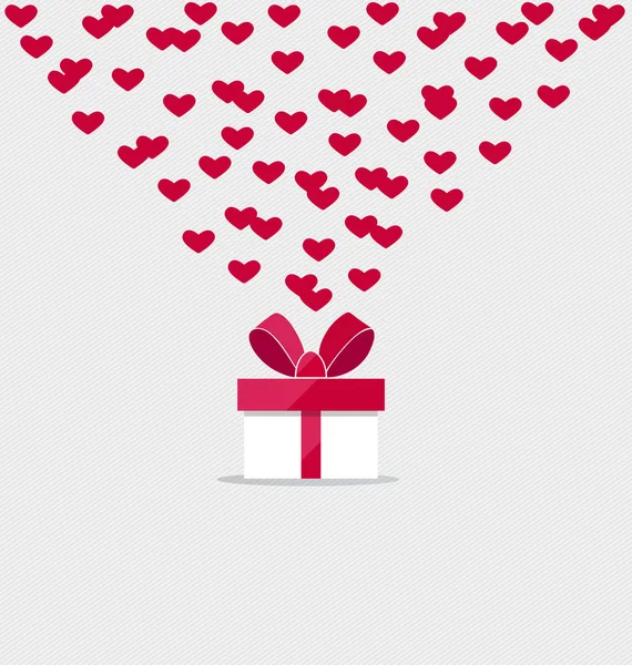 Fröhlicher Valentinstag. Valentinstag Geschenktasche mit Geschenkbox. vec — Stockvektor