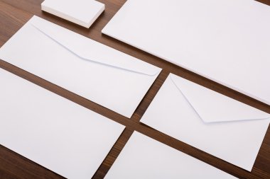 Boş şablon. Kartvizit, Antetli Kağıt a4, envelo oluşur