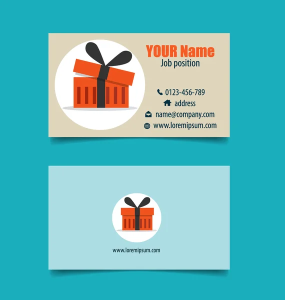 Sjabloon voor modern visitekaartjes met businessconcept, Infographic — Stockvector