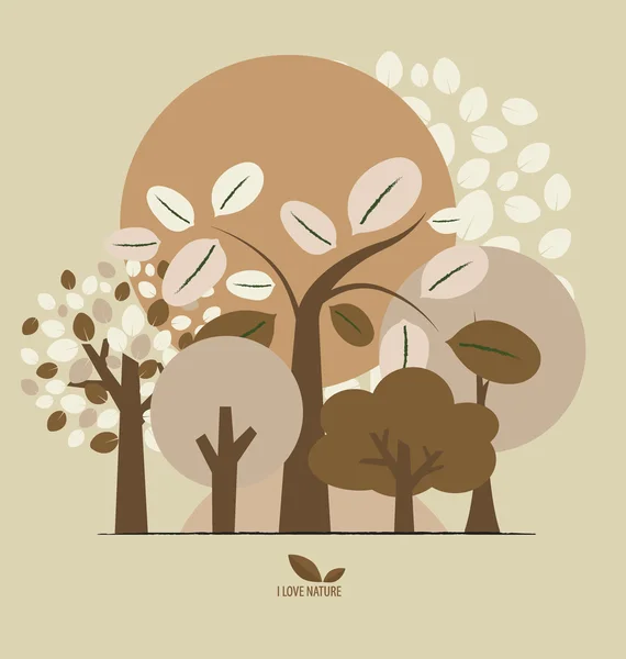 Abstract trees. Vector illustration. — Stock Vector